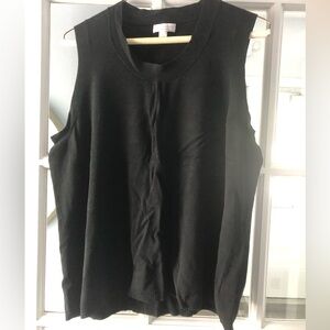Charter Club Woman Sleeveless Black Knit Top, Size 1X